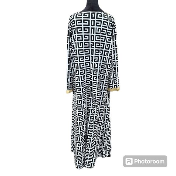 Abaya Womens Plus Size Fashion Elegant Stitching Ramadan Maxi Dress - Picture 4 of 4